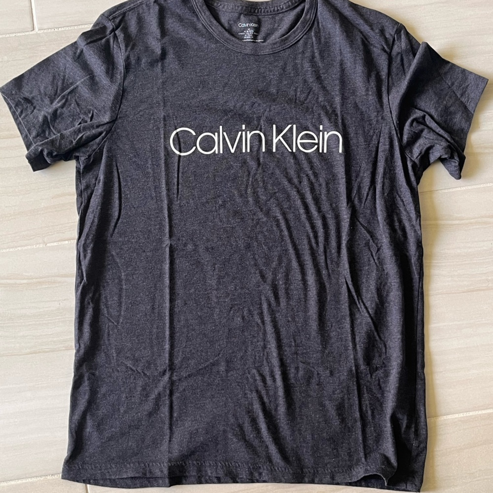 Calvin Klein Charcoal Tee with Logo